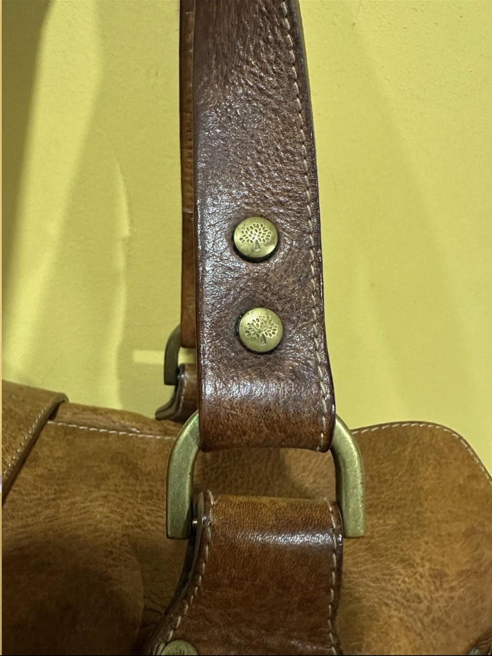 Mulberry Brown Leather Buckle Satchel - Picture 6 of 15